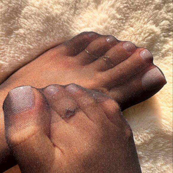 Real Estate Agent Work Pantyhose Sheer Toe Nylon Tights - Picture 4 of 4